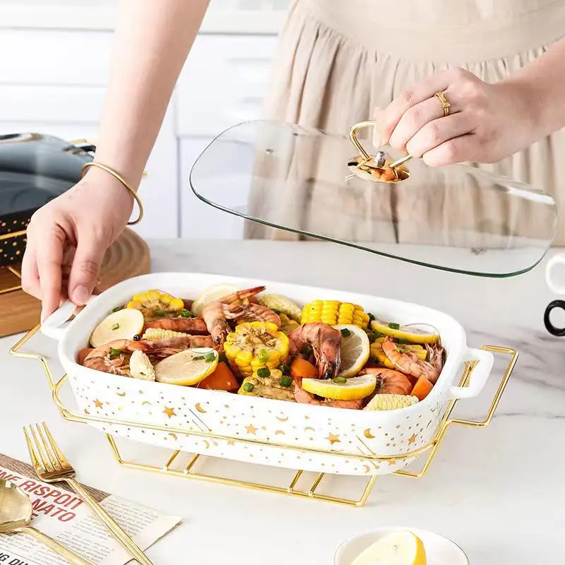 Chinese professional tableware catering display equipment for ceramics hot pot food warmer