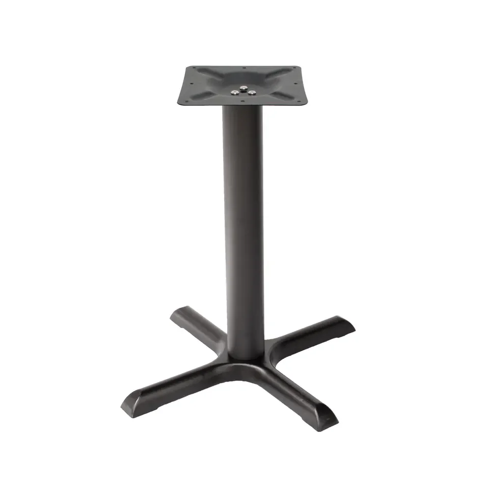 Cross die cast iron table legs black industrial dining table base