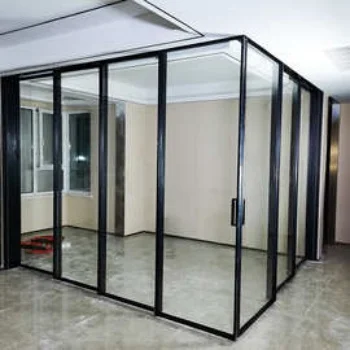 Складная алюминиевая стеклянная перегородка