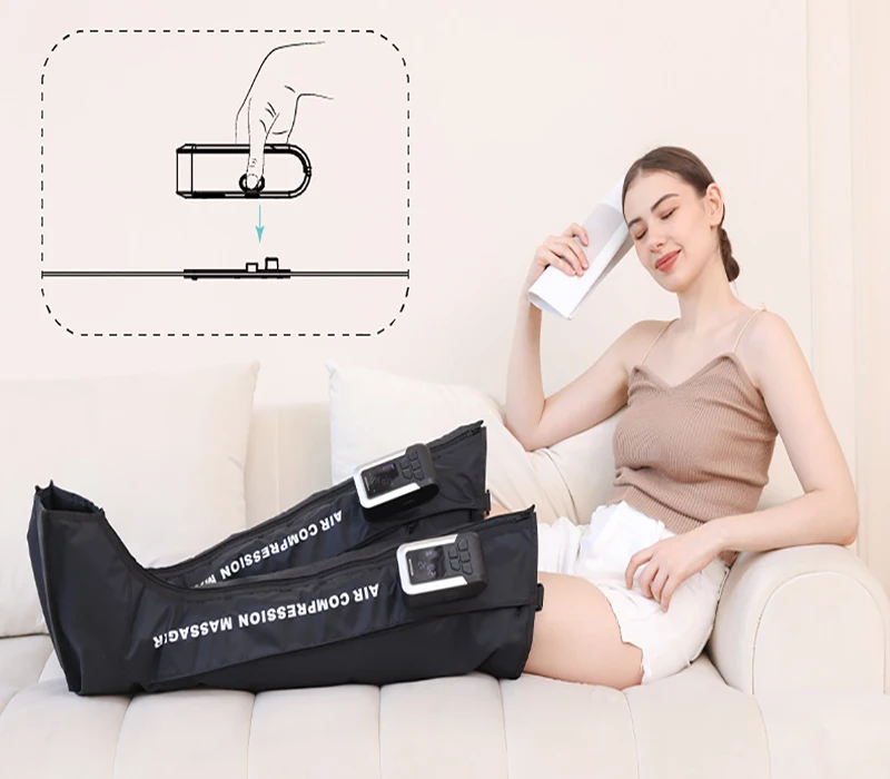 Electric Leg Massager Knee Calf Thigh Pedicure Foot Air Bag Air Waves Massager Inflatable Pneumatic Massager