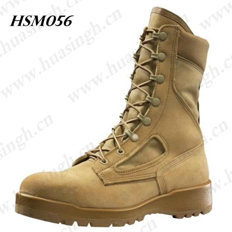 XC hot Selling 8 Inch Anti-kick Tactical Equipment Desert Boots Non slip Rubber Sole Durable Sand Color Combat Shoes Men HSM056