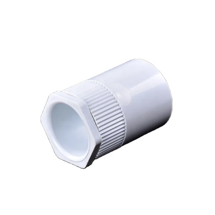 Factory  supplier pvc electrical conduite pipe fittings/ 20mm 25mm  white/black color male bush