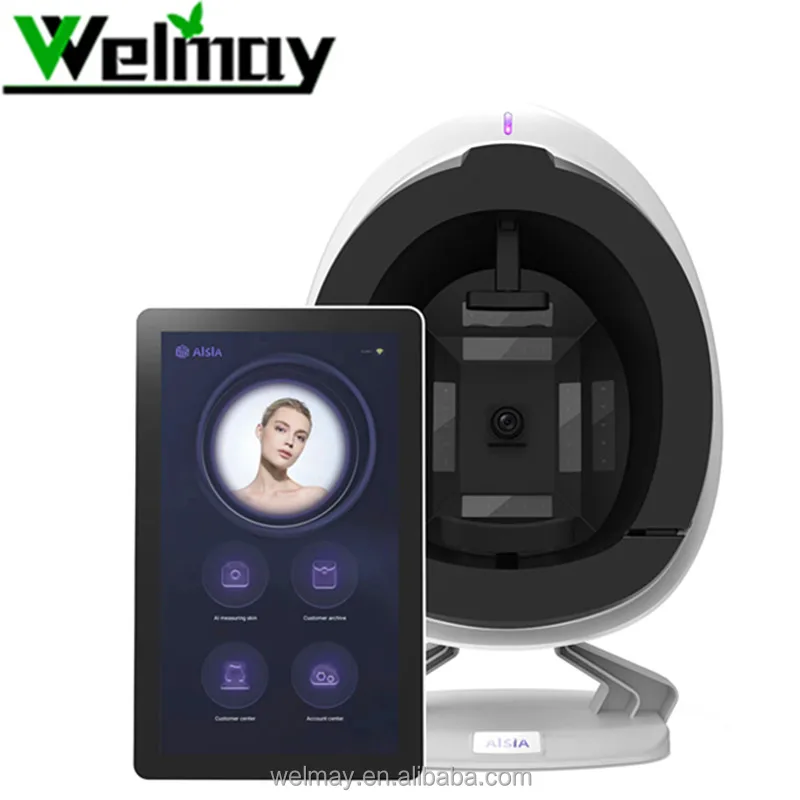 Clinic Spa Salon Welmay Face Magic Mirror Skin Type Moisturizer Tester Digital Skin Analyzer 3D AI Skin Analyzer Facial Machine