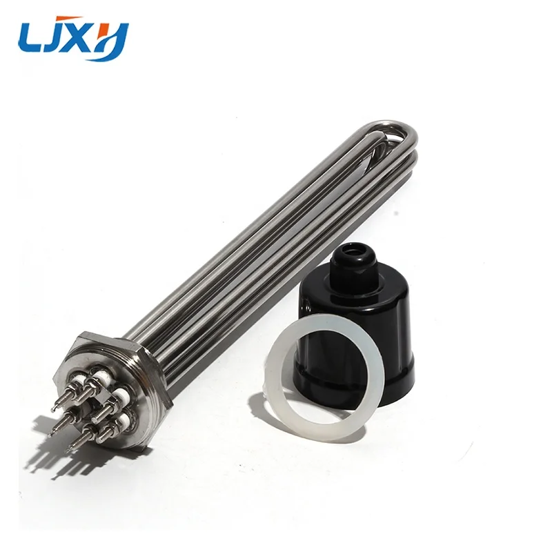 LJXH 220V/380V 3/6/7.5/9/12KW Stainless Steel Water Boiler Heating Element DN32/DN40 Immersion Water Heater for Sewerage System