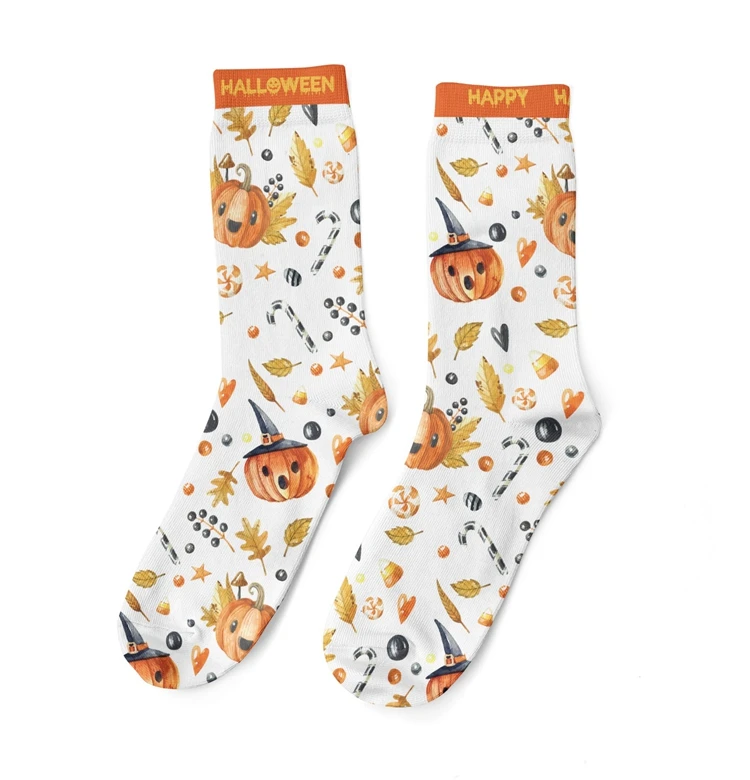 Fashion printing cartoon slouch custom women socks for women