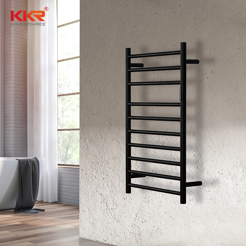 SS4 800*500mm luxury stainless steel square pipe heated towel rail rack
