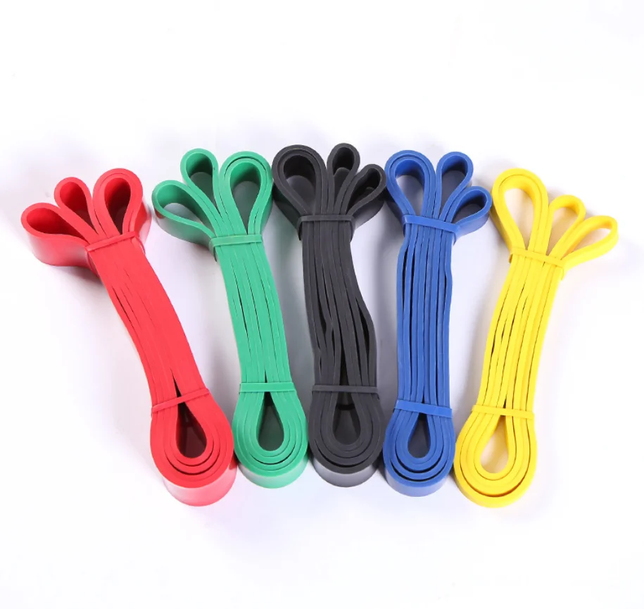 Latex best selling pull up resistance band set 4 resistance loop bands with carry bag