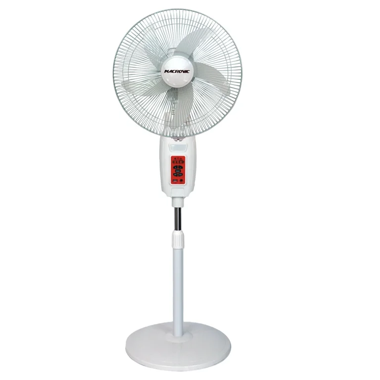 AC DC 16 inch battery remote control Solar Electric Rechargeable floor Fan