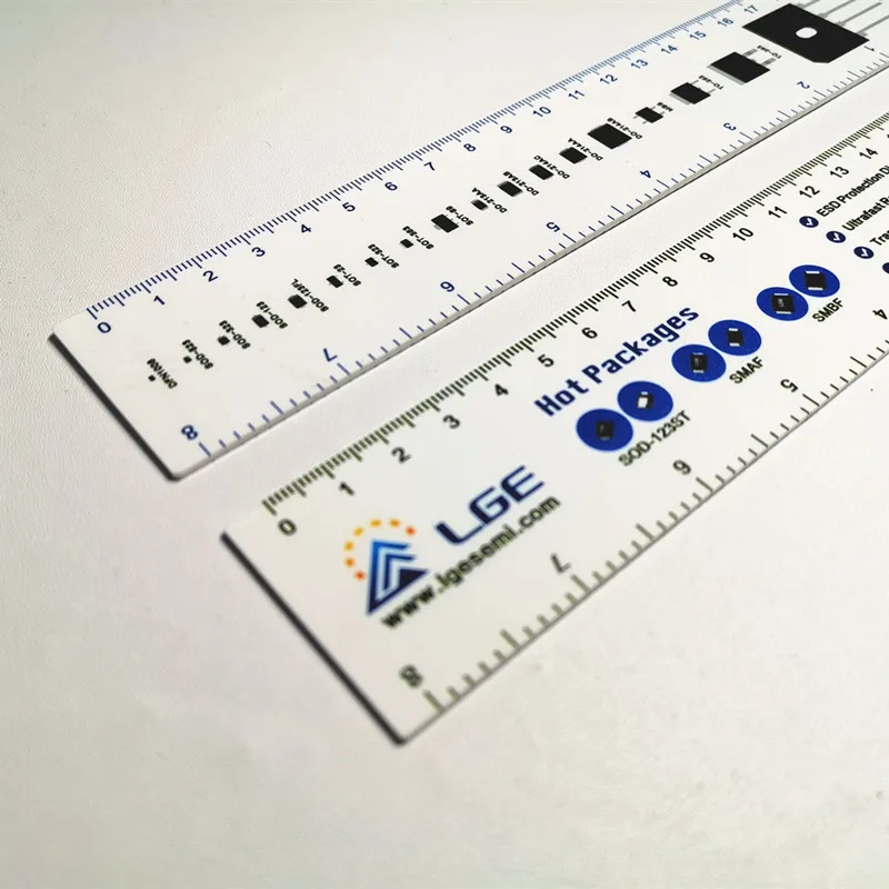 Фабричный магазин, белые акриловые пластиковые рекламные прямые линейки, школьные линейки