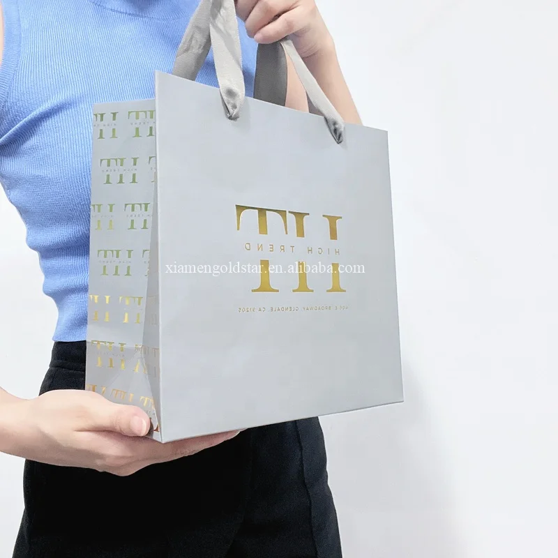 Cheap Kraft gift craft shopping paper bag with handles clothing packing bag custom