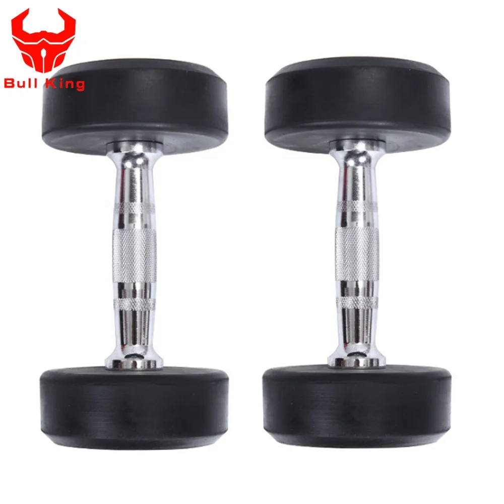 Home Round Head Body Building Equipment Pu/Rubber  Dumbbell set