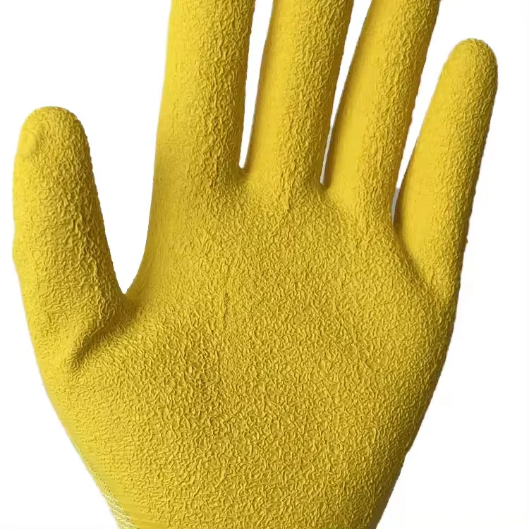 Factory for men finger protection industrial latex flex safety supplier printing safety gloves for work