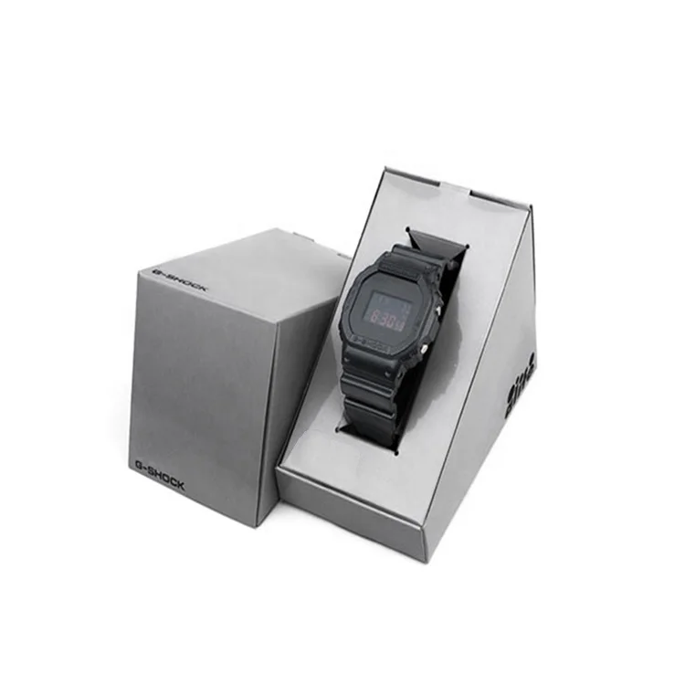 Factory Custom printing folding triangle paper display box for digital watches smart sport children watch box