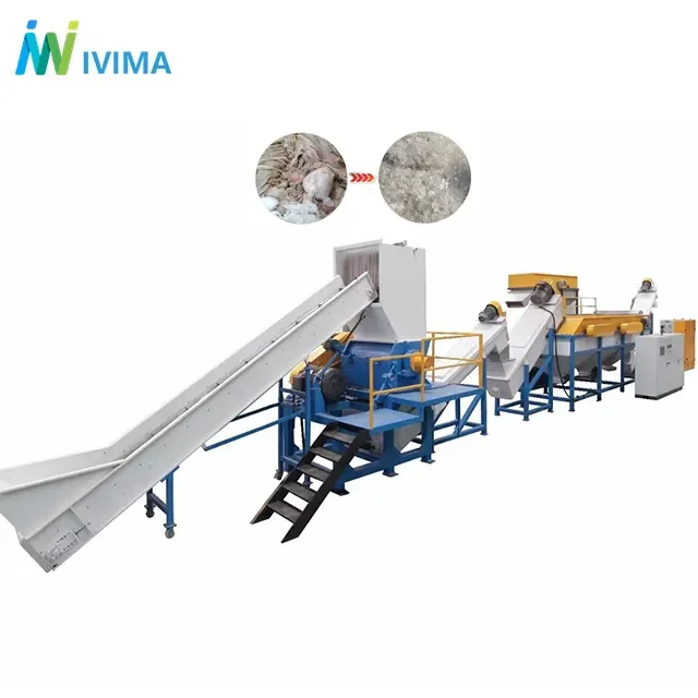 Waste plastic PP PE bottle washing line / PP PE film washing line / plastic PE recycle wash machine