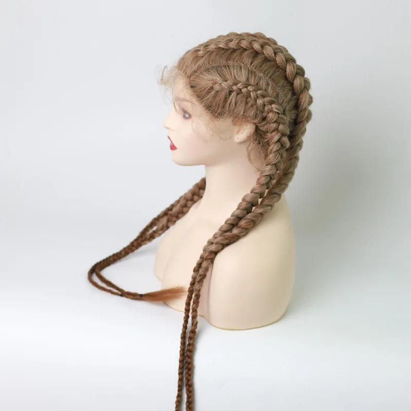 box braid human hair wig synthetic with lace wholesale cheap human hair full lace wig synthetic braided wigs