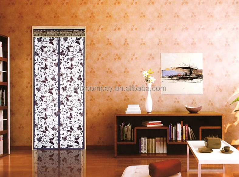 Printed magnetic door curtain magnetic mosquito net door curtain