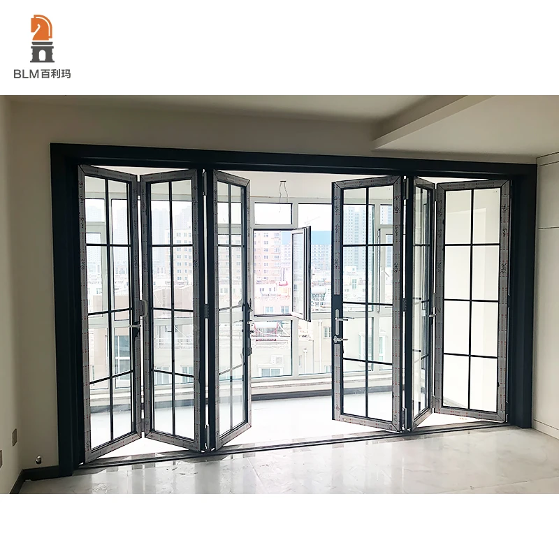German standard aluminium bifold accordion windows and doors exterior entry door