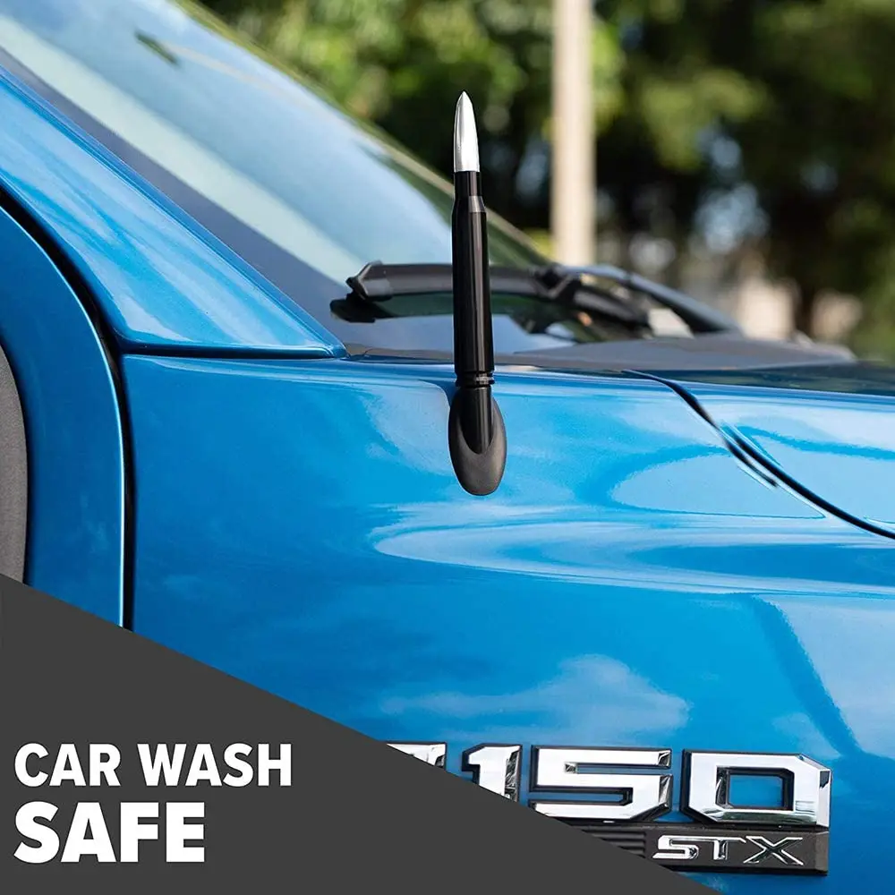 Universal  5 Colors Aluminum Car Vehicle Bullet Ammo Flag Short Antenna Kit