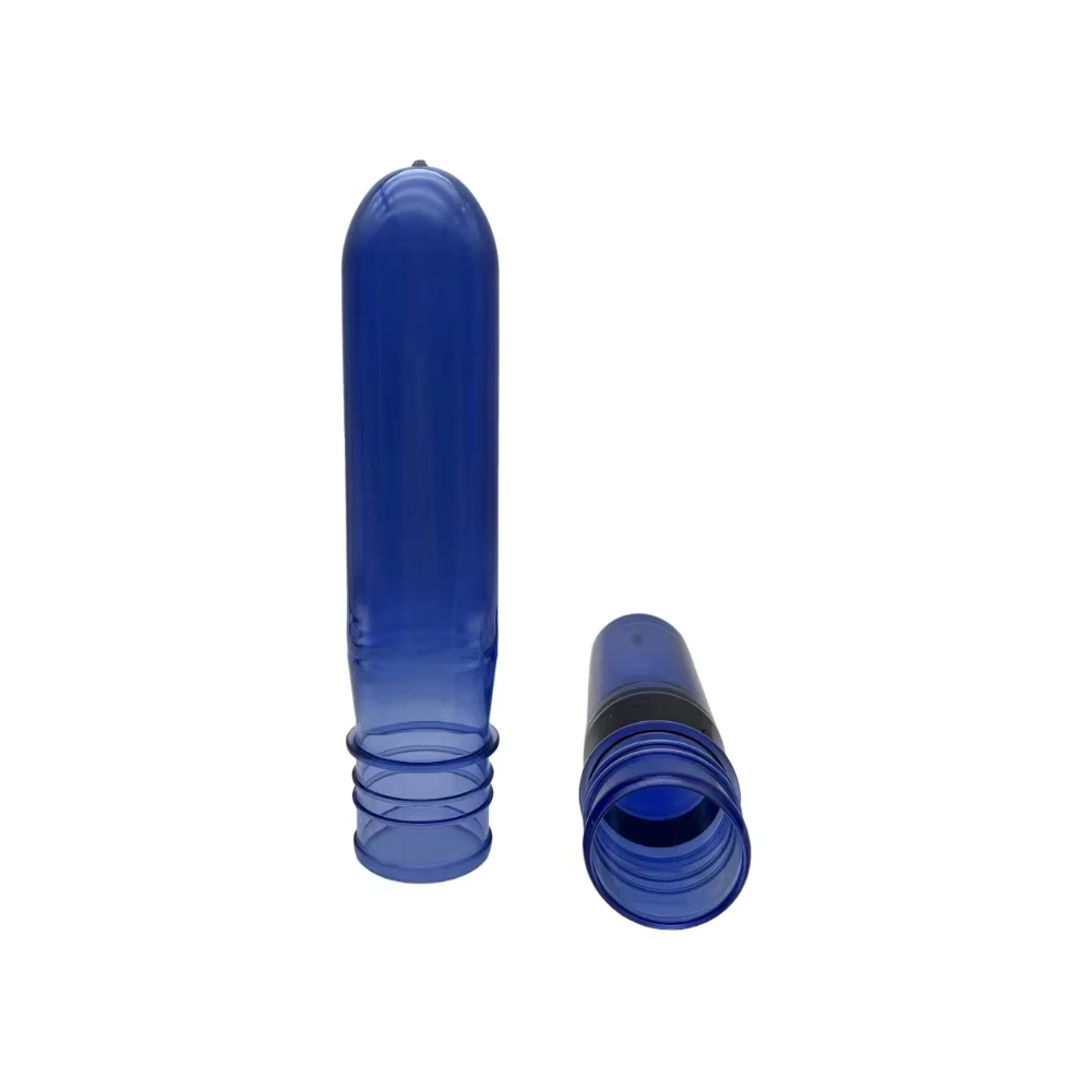 China 55mm Neck 250g ,270g  Blue Color Mineral Water plastic bottle preform  PET Preforms PET bottle