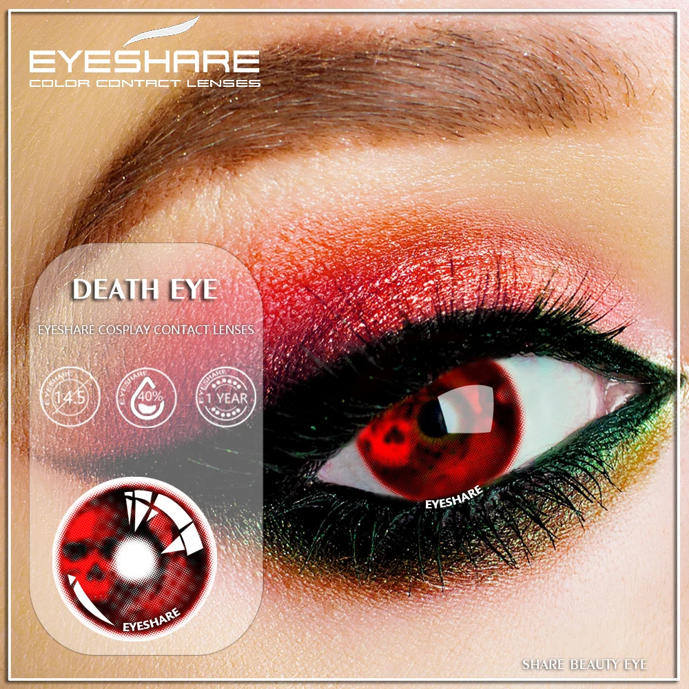 EYESHARE Custom 1Pair(2pc) COSPLAY yearly Color Lenses Hallowmas Acuvue Oasys Colored Eye Contact Lenses Fresh Lens