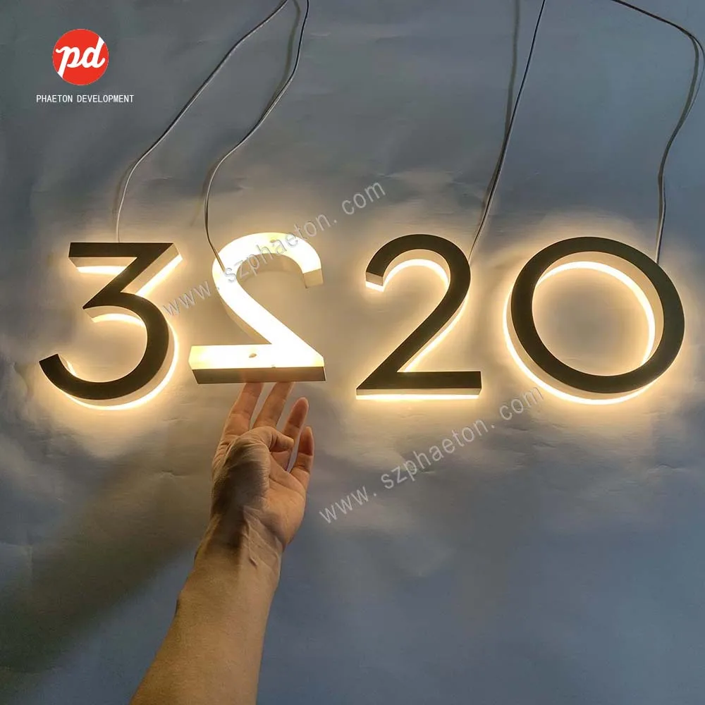 Professional Led Illuminated House Address Number Sign Factory, Led Backlit Numbers for Electronic Signs