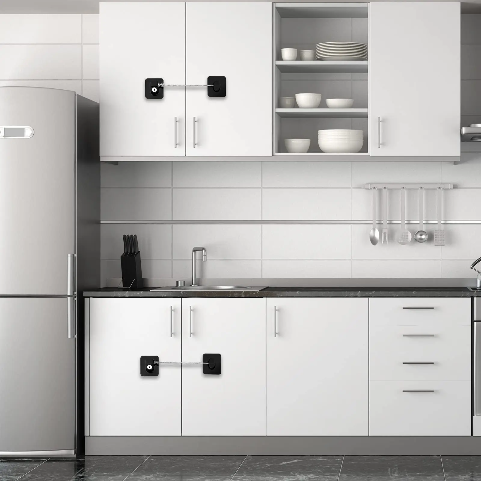 Child Proofing Cabinet Door Lock Baby Safety Hot Sale Protector Toddler Anti-pinch Drawer Refrigerator Locks With Key