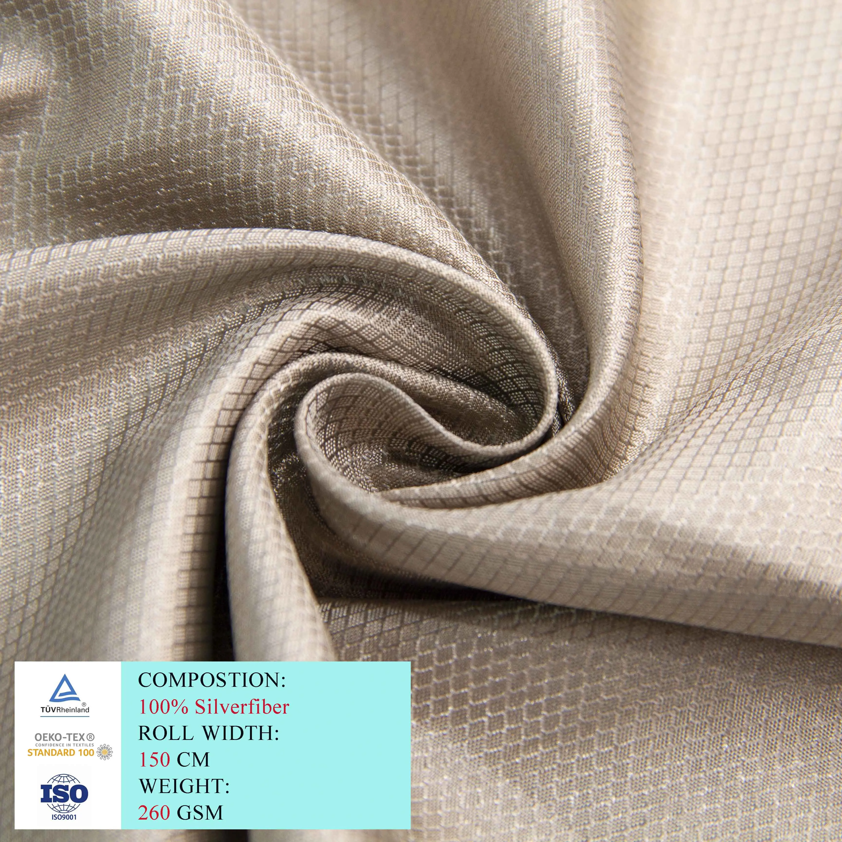 100% Sliver Fiber Shielding Rf Emi Emf Anti Radiation High Quality Radio Blocking Fabric