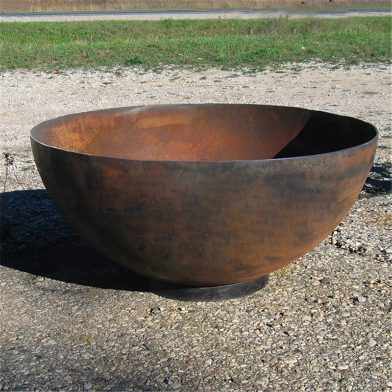 36 Inch Metal Iron Hollow Mild Stainless Dome Corten Carbon Steel Half Fire Hemisphere