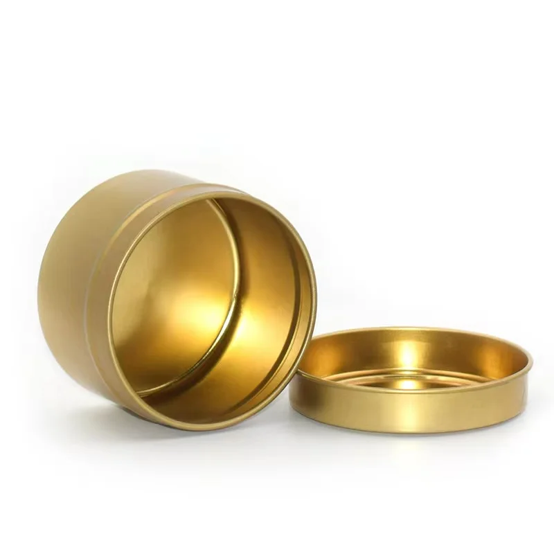 4oz D63*H45mm Oem Food Safe Sliver Black Gold Round Tea Candle Tin Can