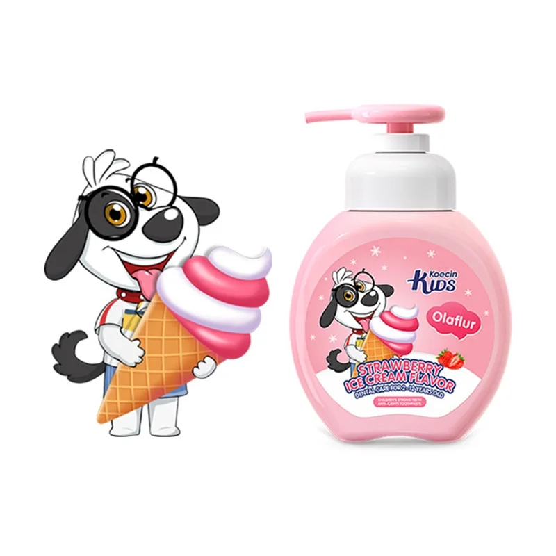 120g children customised toothpaste fluoride strawberry Ice cream flavored kids toothpaste
