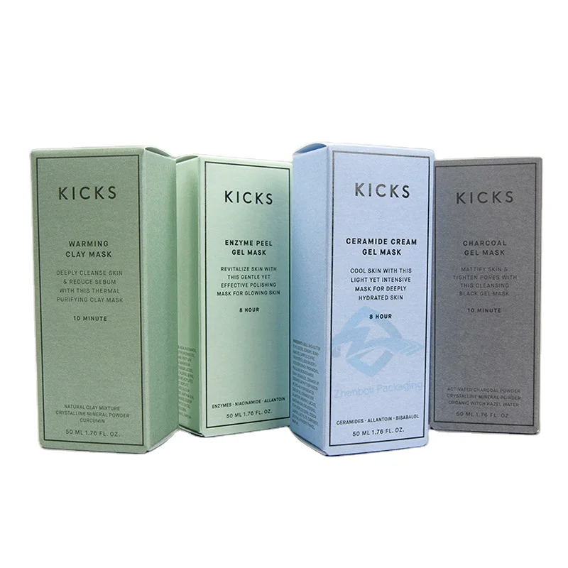 Cosmetic Product Packaging Folding Carton Paper Boxes Custom Logo Skin Cream Cosmetic Set Packaging Card Box