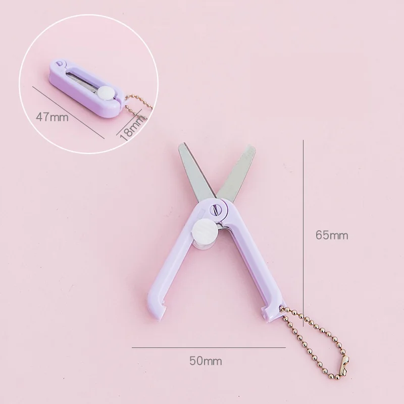 Wholesale Mini Portable Folding Scissors Paper-Cutting Stationary Creative  Scissors For School Supplies