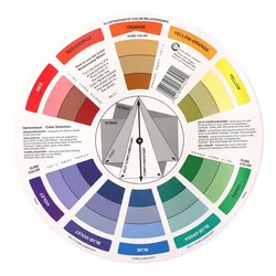 Private Label Permanent Makeup Tattoo Color Wheel Microblading Paper Wheel Guid Mix Pigment Wheel Paper