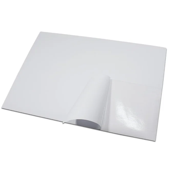 80 120 glossy matt white pvc self-adhesive vinyl , vinyl  self adhesive label sticker paper rolls factory
