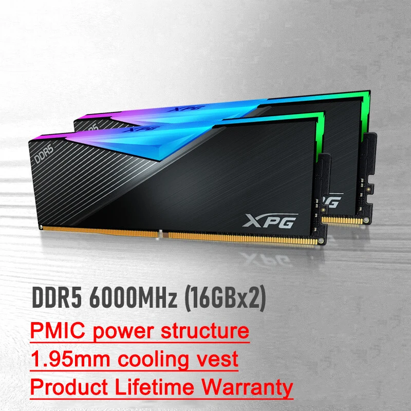 Как с нами данных XPG longyao LANCER DDR5 6000 МГц 16G * 2 глазури белый Gaming Keyboard RGB флеш-накопитель карта памяти ram