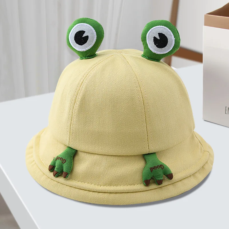 Summer Cotton Travel Festival Party Sun Hat Adult Unisex Cute Outdoor wholesale bucket hats bulk Frog animal Bucket Hat