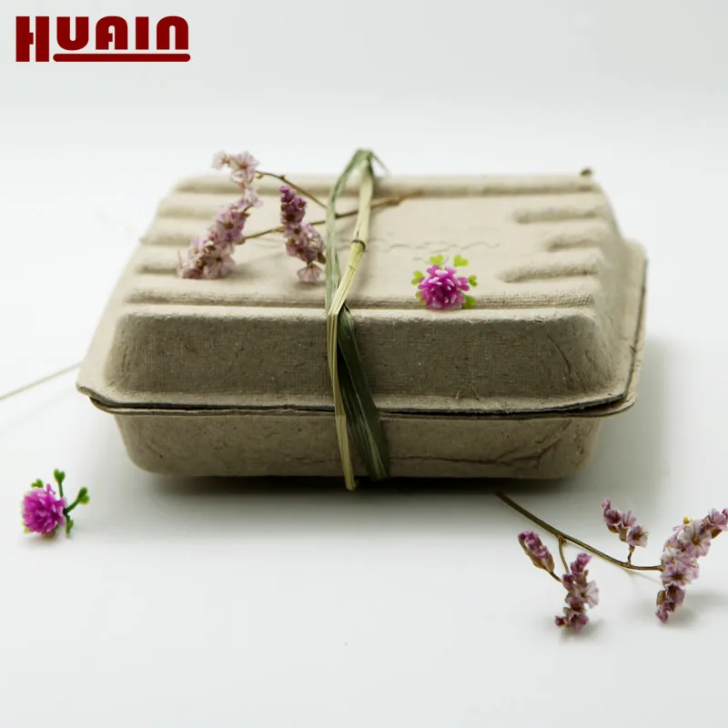 
Recycled eco friendly custom molded paper pulp soap packaging box 