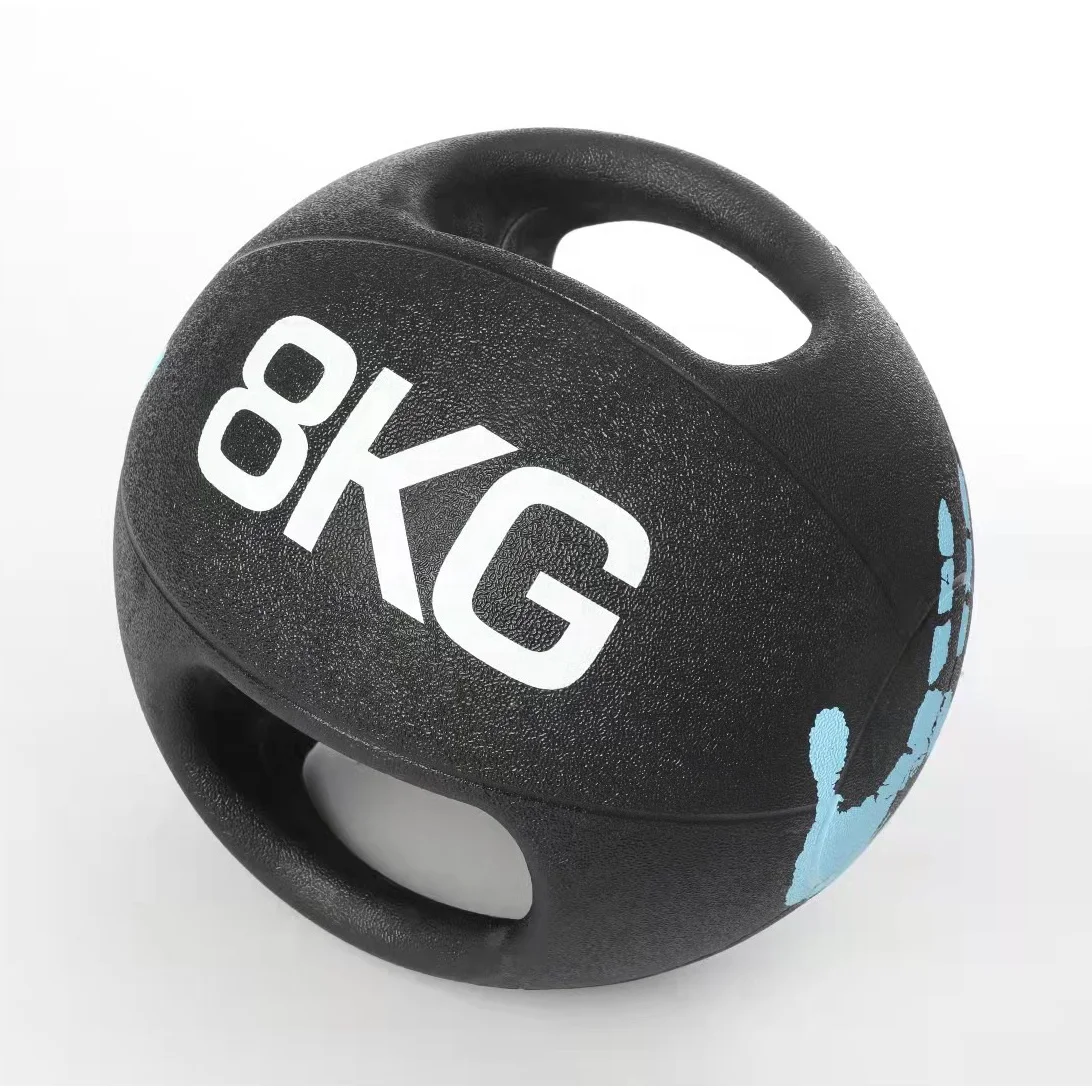 Gym Weighted Medicine Slam Exercise Ball 1-10KG With Handle For Strength Training Cardio Exercise Plyometric