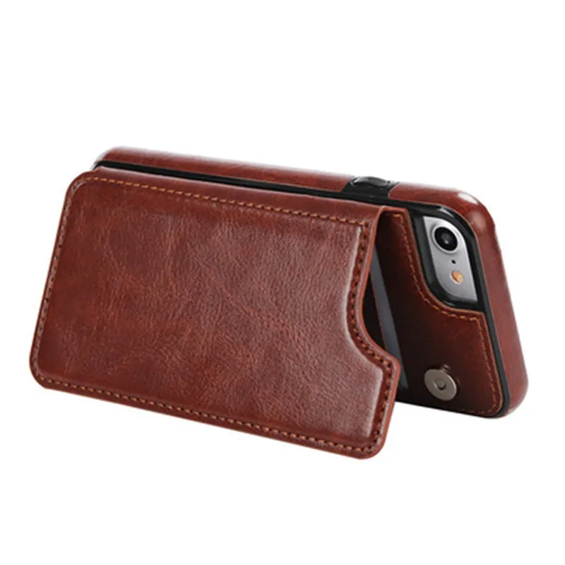 
For iPhone 12 XS MAX XR X 8 7 Wallet Leather Phone Case Card Slots Slim Multi-functional Folio Stand Shockproof For S10 Plus 