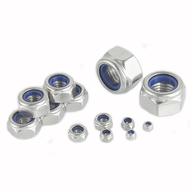 Free Samples 304 Stainless Steel Din985 Anti-Loosening Anti-Slip Cap Nylon Lock Nut 3