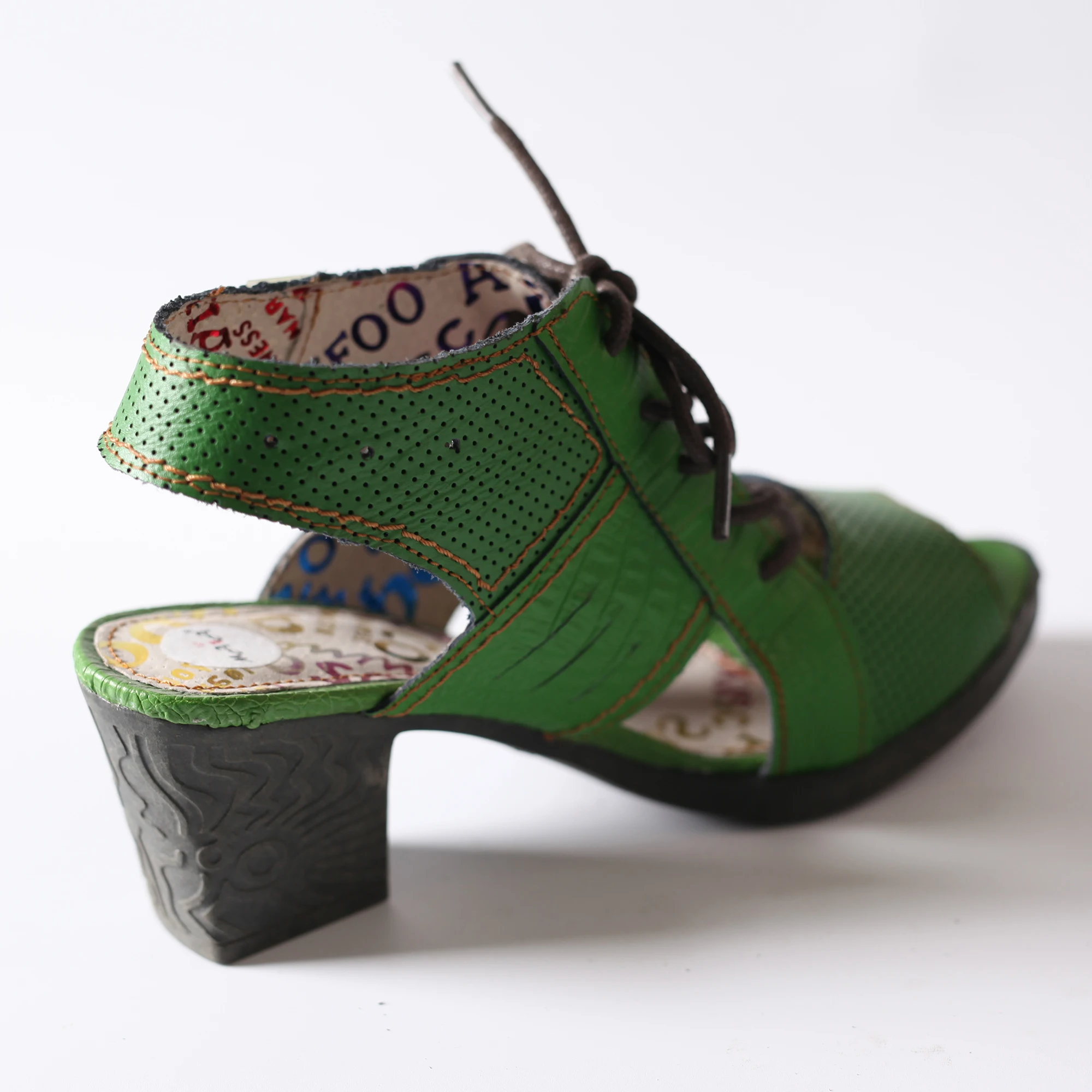 In Stock Women High Heel Open Toe Roman Style Boho Woman Heeled Sandals