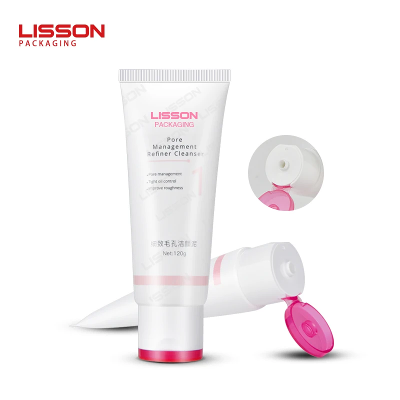 Cosmetic Round Shape ABL Empty Facial Cleanser Tube Hand Cream Face Wash Lotion Plastic Tube Packaging with Acrylic Cap