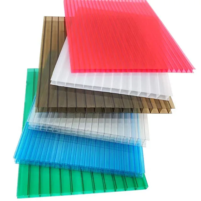 PC Hollow Polycarbonate Sheets for Gardens Greenhouse Polycarbonate Hollow Sheet HOLLOW Polycarbonate Plastic Roofing Sheet