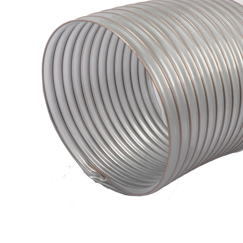 PU Copper Plated Steel Wire Hose Flexible Copper Coated Wire Hose For Transport Powder Exhaust