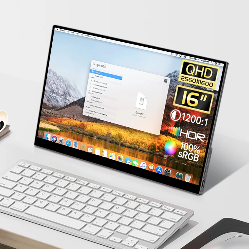 16 inch 2.5K 300Nit IPS Panel Full lamination 10 Point touch anti-blue light Portable Monitor