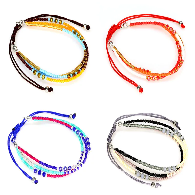 2024 Adjustable Knots Red Rope Bracelet Braided Macrame Knot Buddhist Tibetan Lucky Bracelet