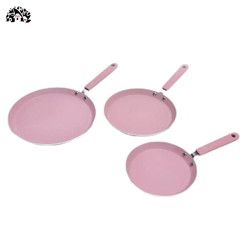 wholesale price 6 8 10 Inch Non-stick pink color pan Aluminium Shallow frying pan Kitchen utensils induction bottom crepe pan
