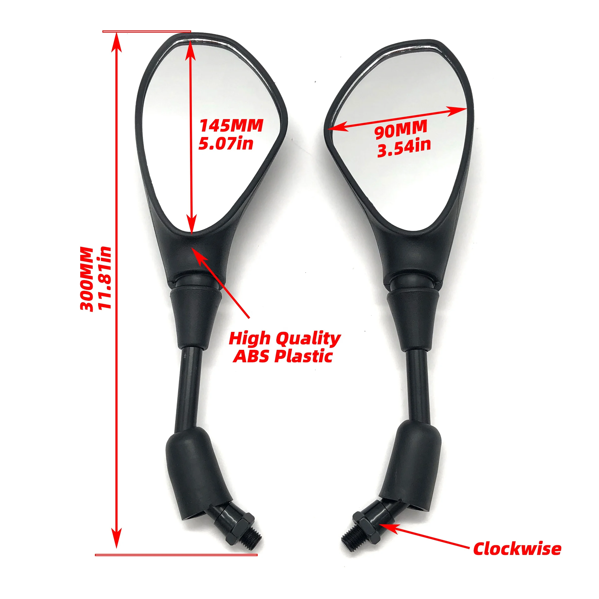 REALZION Motorcycle Parts Rearview Mirrors Side Mirror Clamp 10MM For BMW R1200GS R1250GS R NINE T S1000R S1000 RR G310R