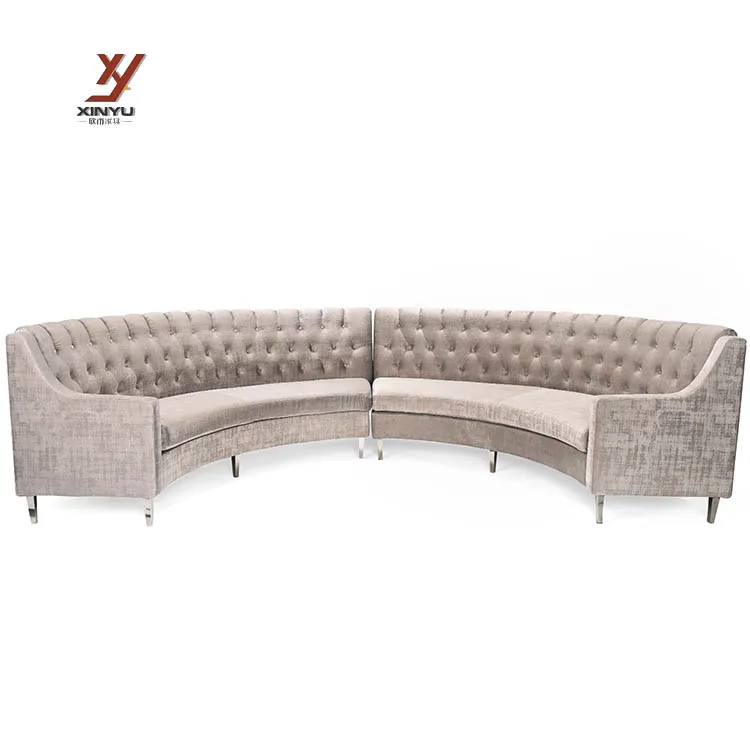Customizable Italian Light Luxury Leather Half Round Wedding Furniture Sofa