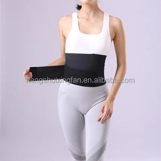 Drop shipping 5 Meter Free Size Tummy Wrap women waist trainer shaper Neoprene Fitness Flat Belly Stomach Belt Sauna Body Shaper